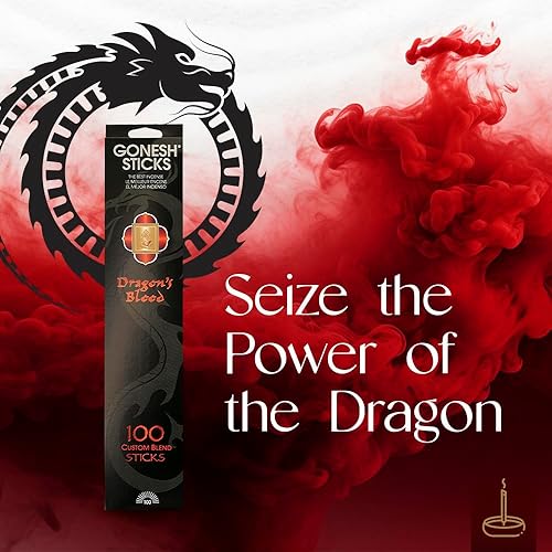 Miniatura 4 de Gonesh - Varillas de incienso de mezcla personalizada - Varillas aromáticas no tóxicas de 10 pulgadas de combustión lenta - Sangre de dragón - 100