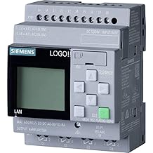 Siemens 6ED1052-1MD08-0BA0 LOGO! 12/24RCE, logic module, disp PS/I/O: 12/24VDC/relay, 8 DI (4AI)/4DO, memory 400 blocks, modular expandable, Ethernet