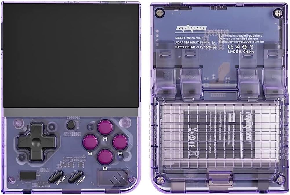 Consola de juegos portátil, consola retro de código abierto con tarjeta TF de 64 G, más de 7000 juegos clásicos, soporte WiFi