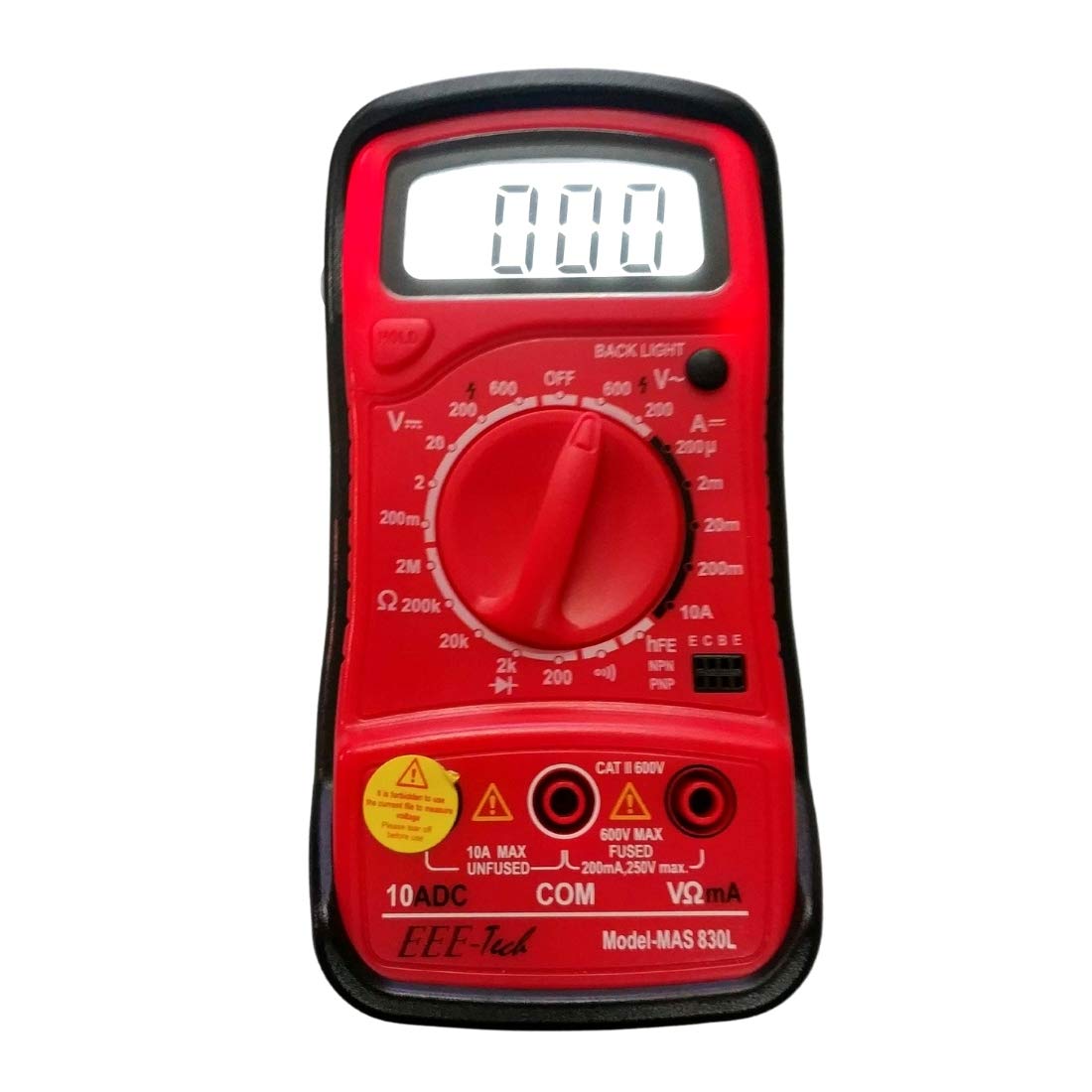 EEE-Tech MAS830L Fully-protected Digital Multimeter with Backlit LCD & Warranty (B07VD46WLD) Amazon Price History, Amazon Price Tracker