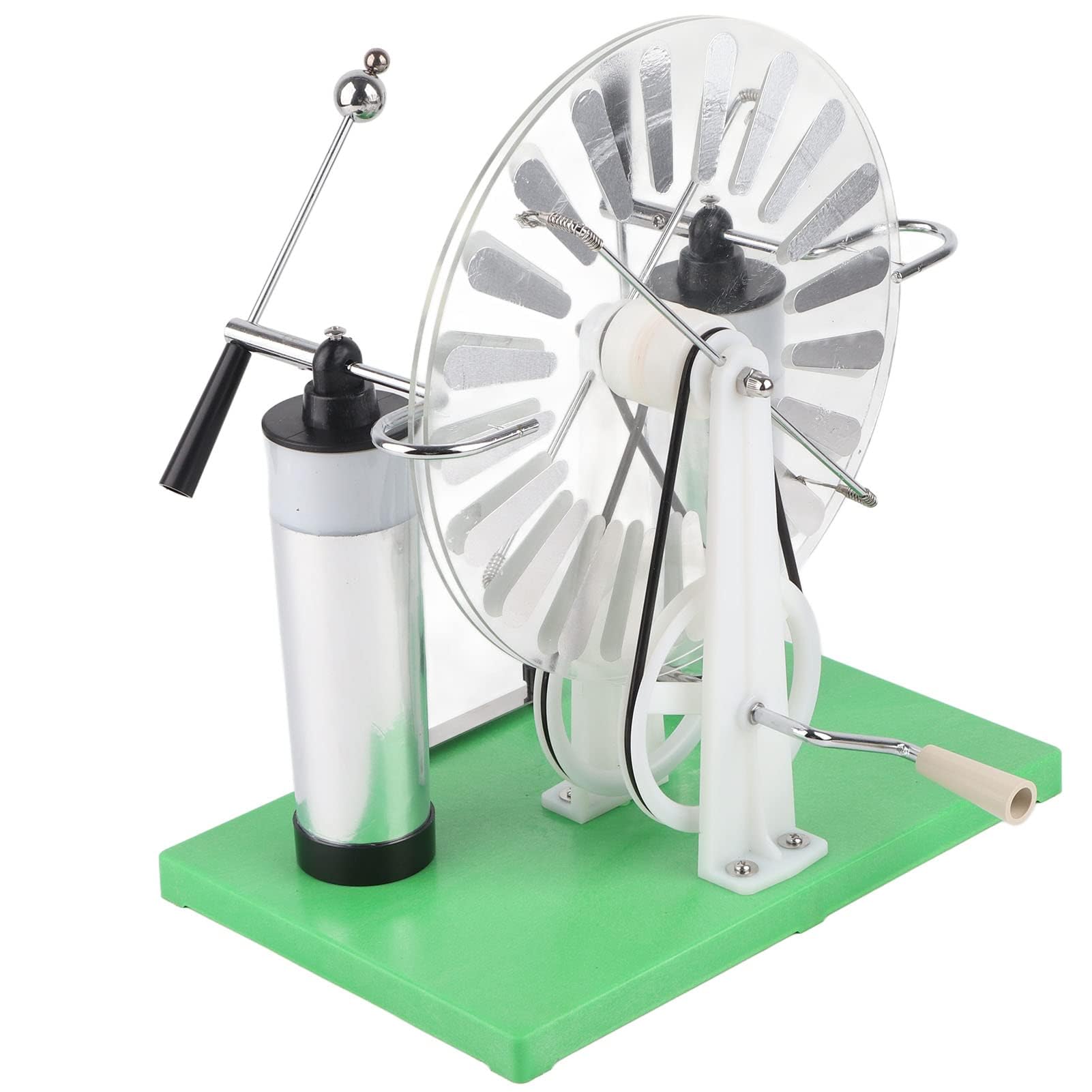 Generatore Wimshurst Premium Macchina Statica Esperimento di Fisica Generatore di elettricità a Induzione Elettrostatica Prestazioni Migliorate con Manico Isolato Capacità Ad