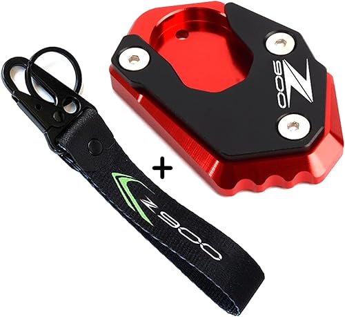 Miniatura 4 de JADESA CNC aluminio for Kawasaki Z900 Z900RS Z900SE 2017-2020 2021 2022 Motorcycle Key Chain Kickstand Foot Extension Side Stand Enlarger Pad (Color