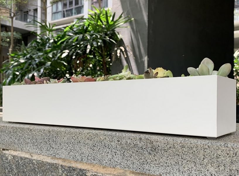 Modern Metal Trough Planter 32
