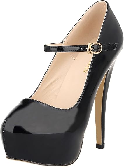 Amazon.com: Sandalias de plataforma oculta extrema para mujer, correa al  tobillo, tacones altos, plataforma de patente, zapatos de fiesta, para  vestido, boda, baile de graduación : Ropa, Zapatos y Joyería