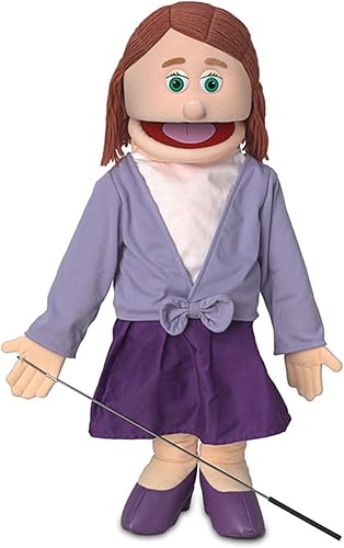 25 Sarah Peach Mom Teacher cuerpo completo marioneta estilo ventrílocuo