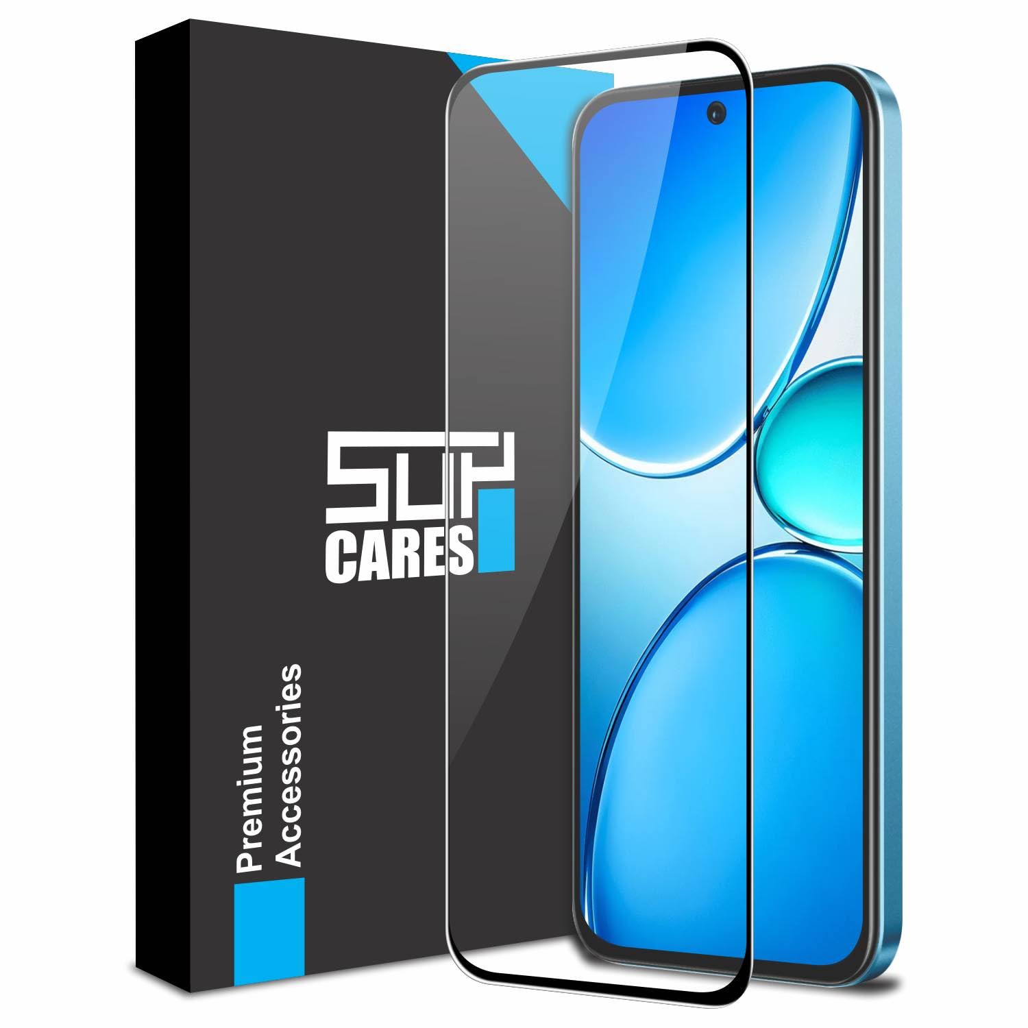 SupCares Tempered Glass for Realme 15x, Realme C85 and Realme Narzo 90X (6.8 Inch) With Installation Kit | Military Grade Gorilla Screen Protector | Edge To Edge Coverage | Black-image-17