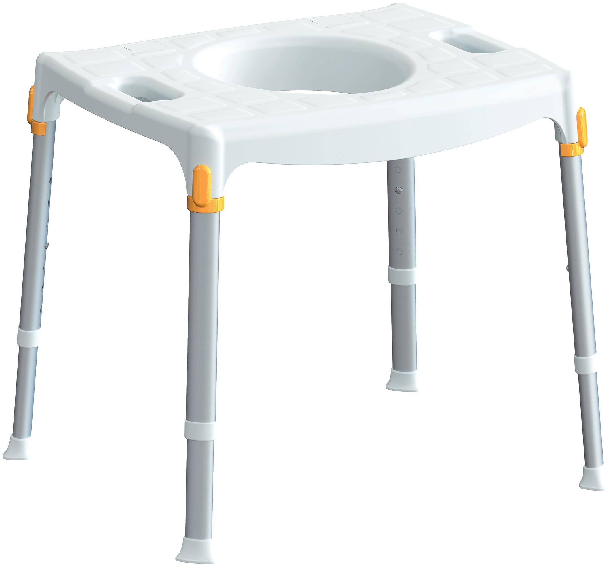 Taburete cómodo para ducha para personas con discapacidad y personas mayores, regulable en altura de 39 a 54 cm, tamaño del asiento 50 x 40 cm, fabricado en Italia (mueble de baño)