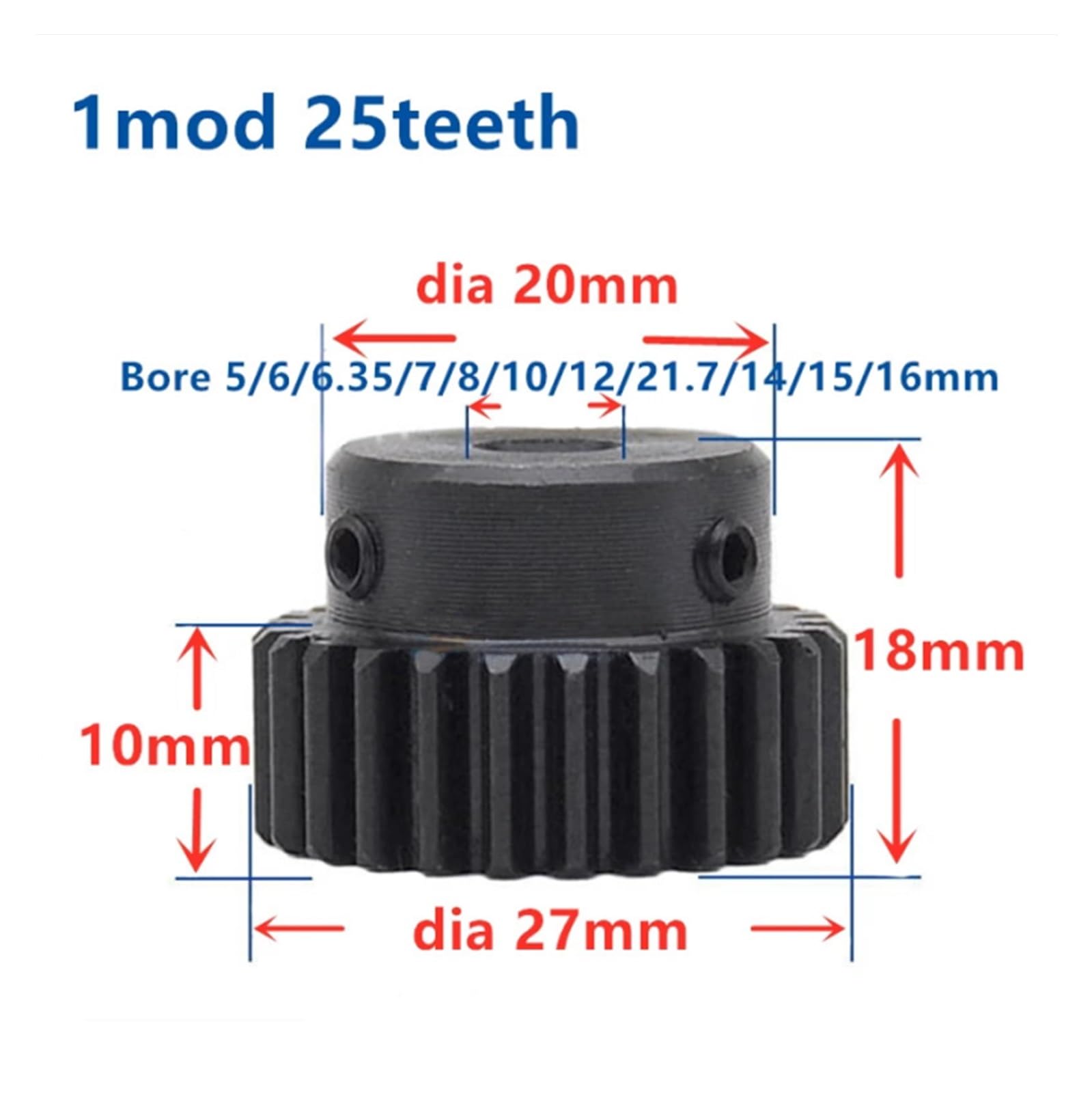 Bevel Gear Pinion Hardware Mechanical 1 Modulus High Precision Gear Rack Steel + 2pcs 1M 25teeth Pinion CNC Gear Rack Steel Gear Pinion(14mm)