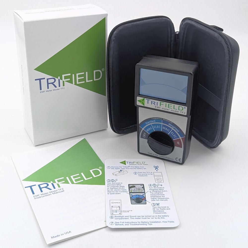 TriField EMF-Messgerät TF2, elektrisches Feld, Hochfrequenzfeld (RF), magnetisches Feldstärkemessgerät, erkennt 3 Arten elektromagnetischer Strahlung