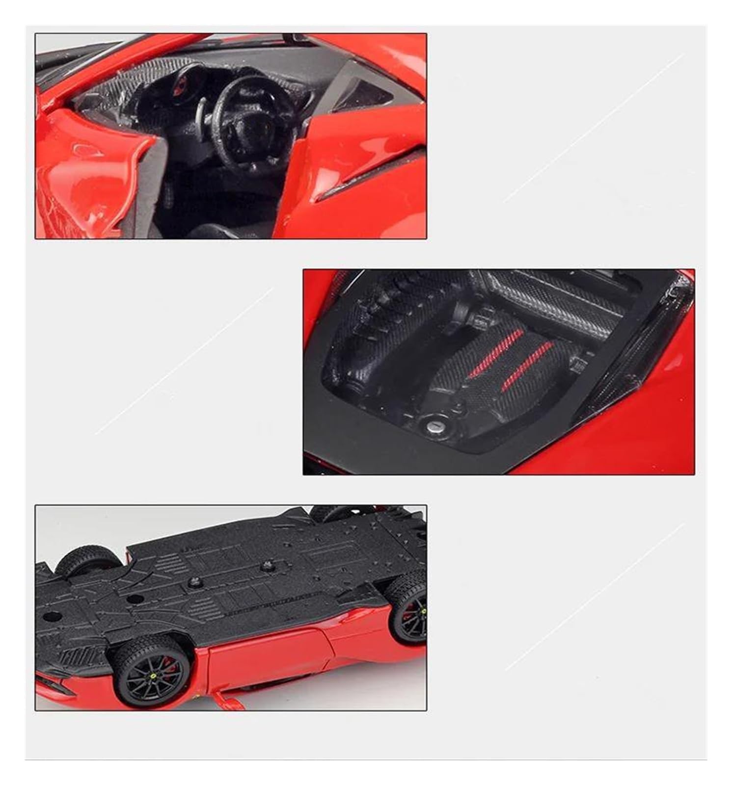 Modellini Auto Modellino Diecast 1:24 Per Ferrari 488 Per Pista Modellino Di Auto In Metallo Pressofuso