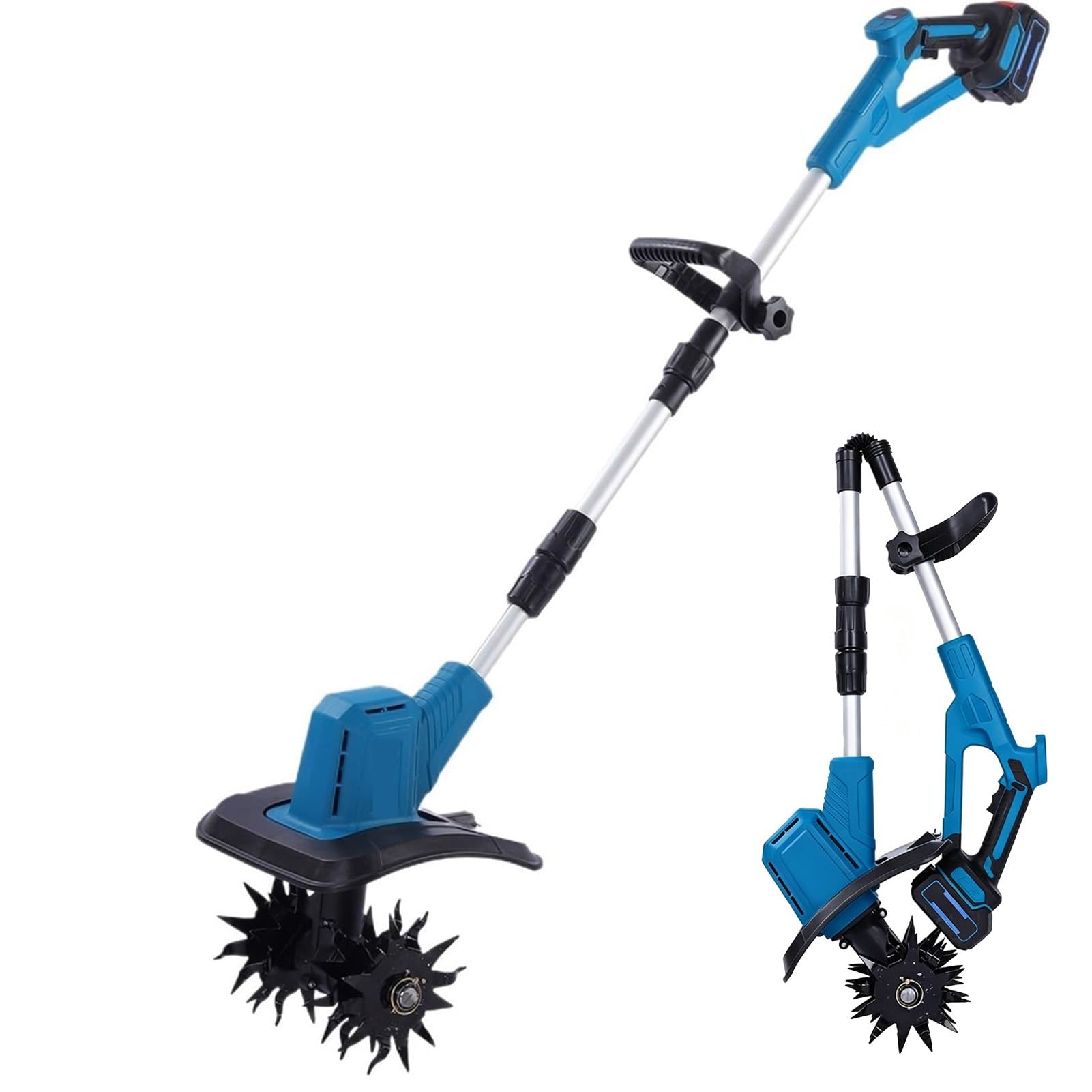 Mini cultivateur électrique portable avec moteur puissant pour sol de jardin
