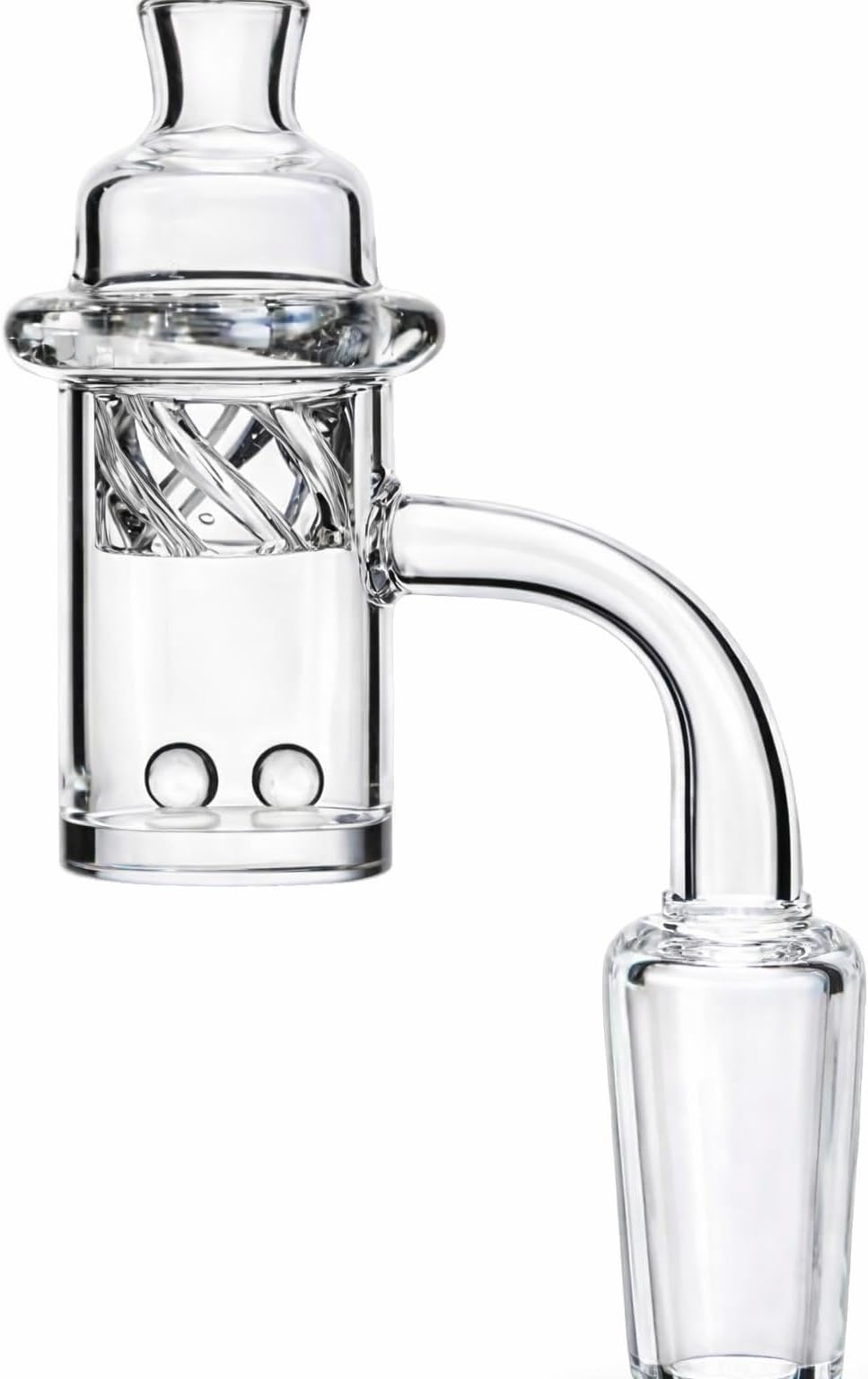 14mm Quartz Banger Dab Nail with Spinning UFO Carb Cap and Glow in the Dark Luminous Quartz Terp Pearls Dab Female Male 14mm for Glass Piece for Dab Rig Set (14mm Set)