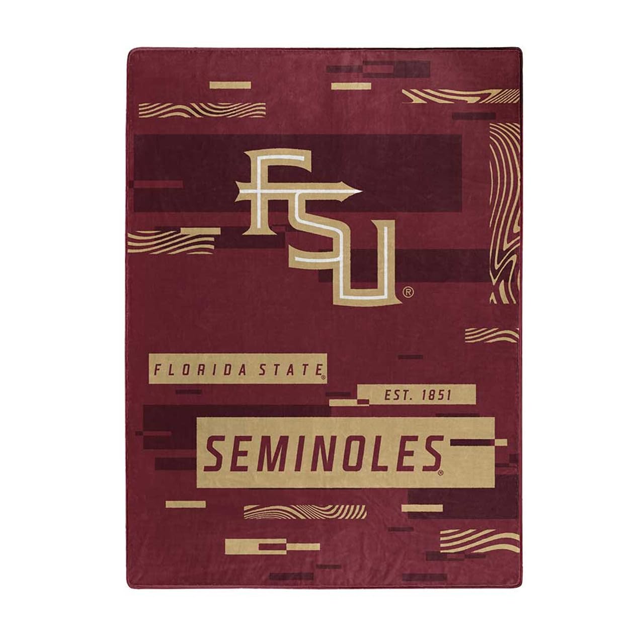 Couverture Florida State Seminoles plaid douillet pour matchs sur le canapé du salon