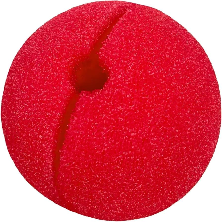 Red 2 Foam Clown Nose Circus Book Day Halloween Fancy Dress Party Accessory