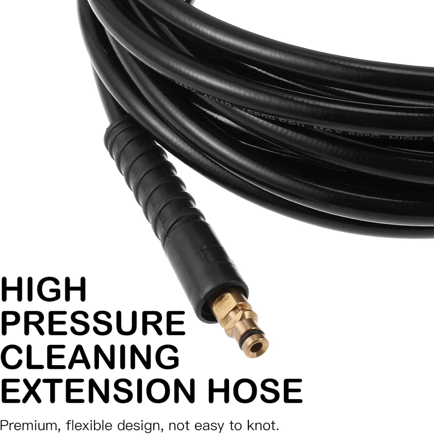 10m High-pressure Washer Replacement Extension Hose for Series Durable Flexible Weather-resistant Hose for Efficient Water Cleaning