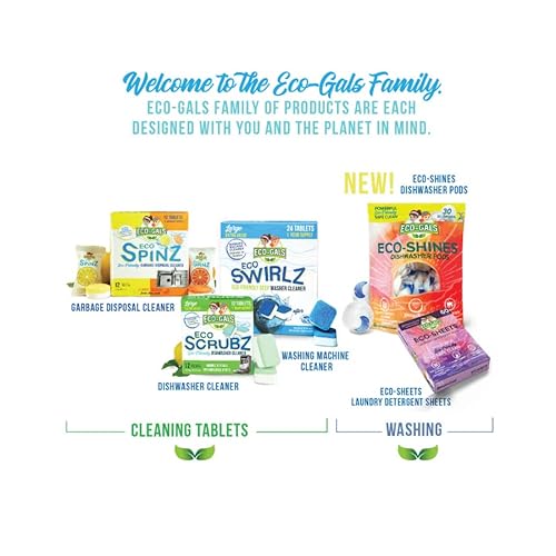 Eco-Gals Eco-Squares Laundry Detergent Sheets Gentle Formula With Zero Waste Dry Soap Technology For Cleaning Linen And Clothes In Regular And High Efficiency Top And Front Load Washing Machines (Lavender) #TOP6