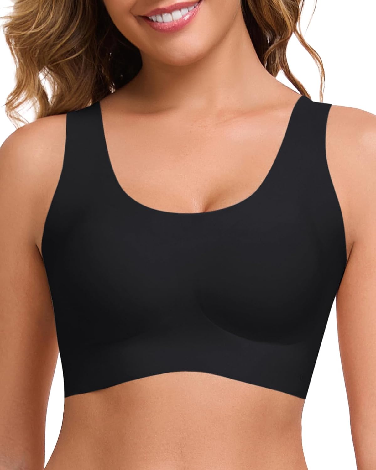 Ubras Seamless Bras for Women Light Support Wireless Bralette Comfortable Soft Smooth Pull On Bras