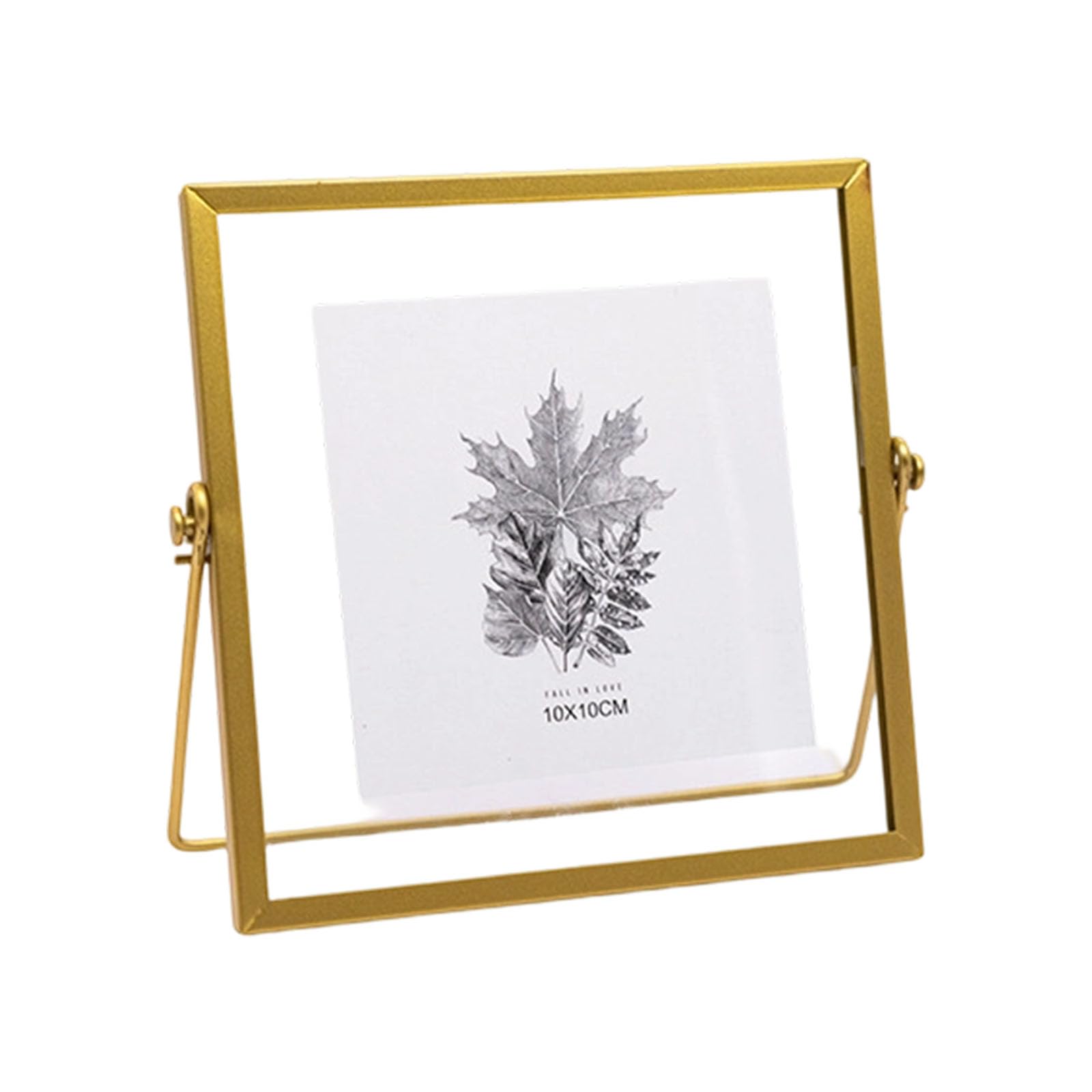 our fave Pressed Flower Frame Metal Border Double Sided Glass Floating Family Clear Glass Pressed Flower Frame Tabletop Artwork Photo