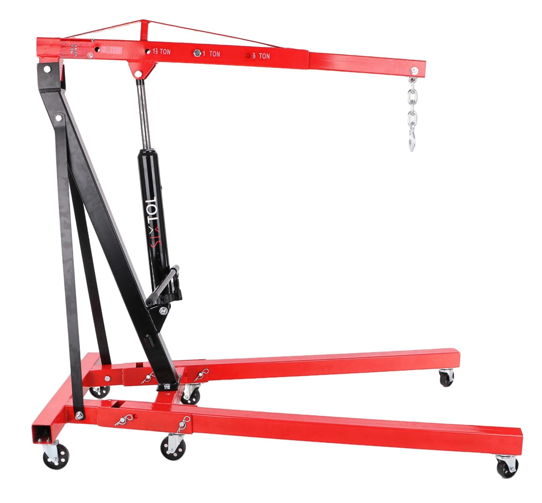 Mechanic Crane 2T | Hydraulischer Werkstattkran | 2 Tonnen Tragkraft | Faltbar, mobil, 2300 mm Hubhöhe