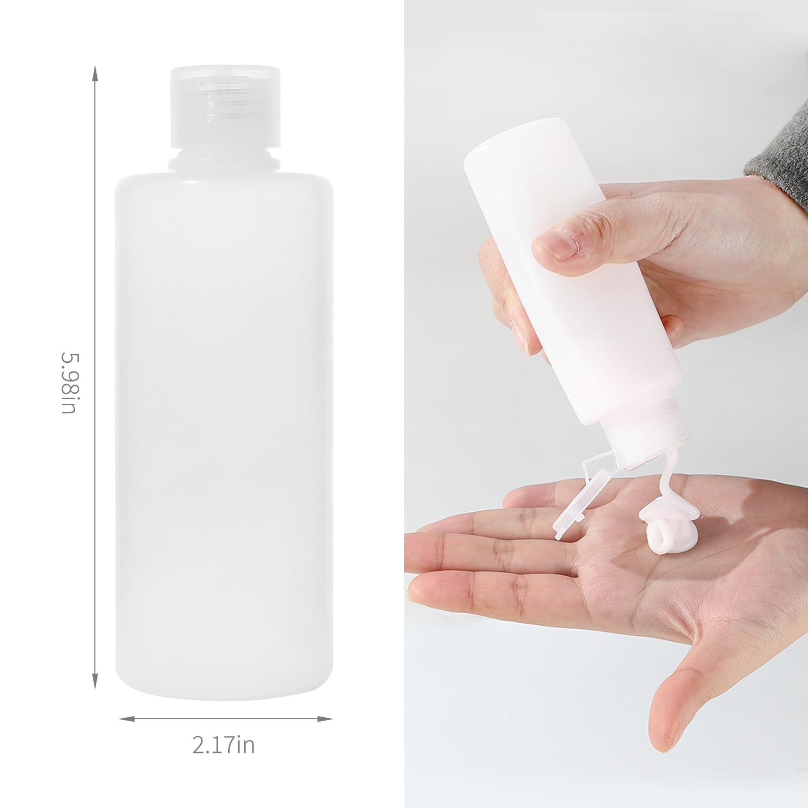 MUNSKT 10Pz Bottiglie da viaggio da 30 ml per articoli da toeletta, bottiglie di plastica ricaricabili