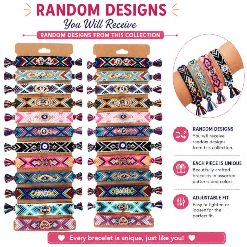Image of Khillayox Handmade Woven Thread Bracelet with Decorative Charm | Adjustable Bracelet band | Random Design