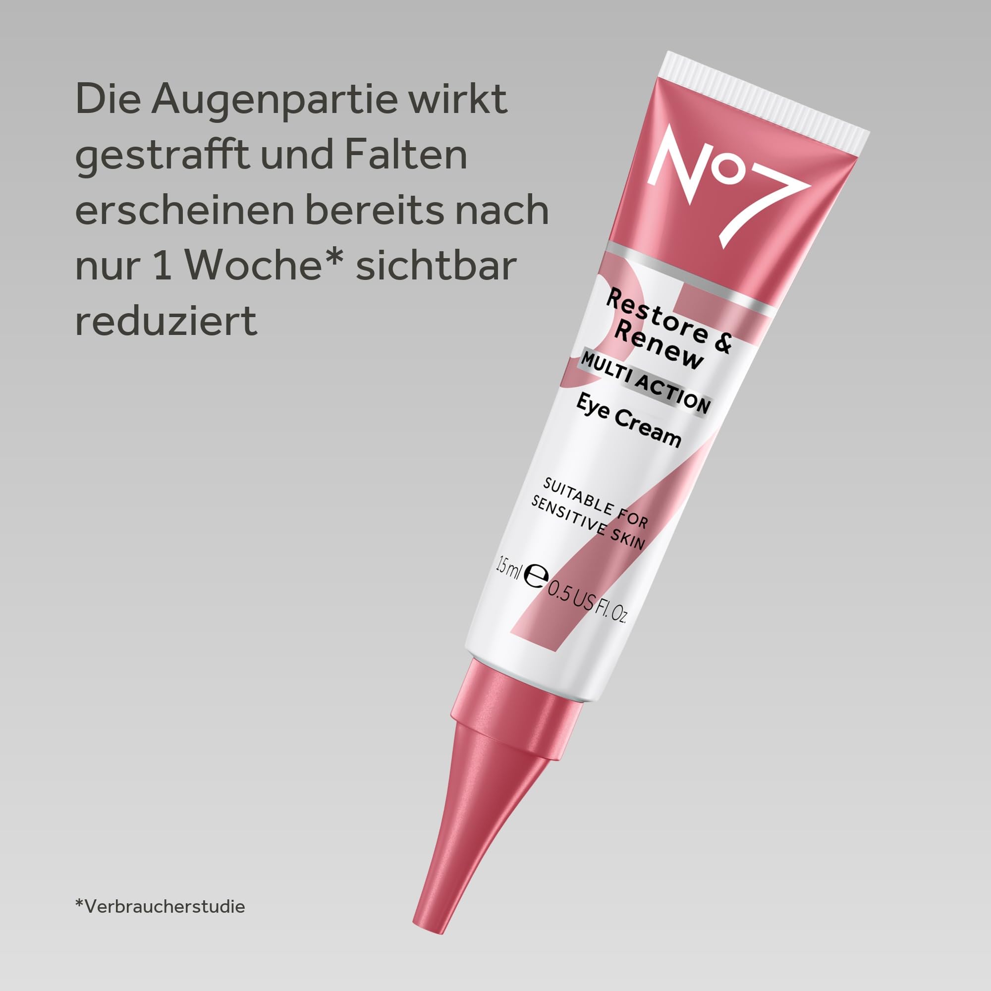 No7 Restore & Renew Anti-Aging Geschenkset - Hautpflege, 5-teilig | Gesichtsserum 30 ml, Tagescreme 25 ml, Nachtcreme 25 ml, Augencreme 15 ml, Retinol 10 ml, wirkt gegen Falten