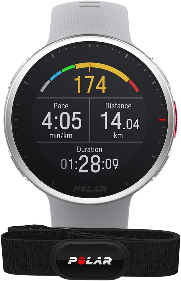 Polar Vantage V2 with H10 Heart Rate Monitor - Premium Multisport GPS Smart Watch, Wrist-Based HR for Running, Swimming, Cycling, Strength Training - Music Controls, Weather, Phone Notifications