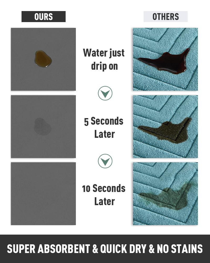 Alfombra de baño de 17 x 67 pulgadas de largo, antideslizante, absorbente, sin manchas, de secado rápido, fina, suave, tierra de diatomeas, alfombra de baño estética, floral, grande, para tocador,
