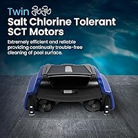 Vista 3 de Betta SE - Limpiador robótico automático de superficie de piscina con batería de limpieza continua 24/7 y motores tolerantes al cloro de sal doble