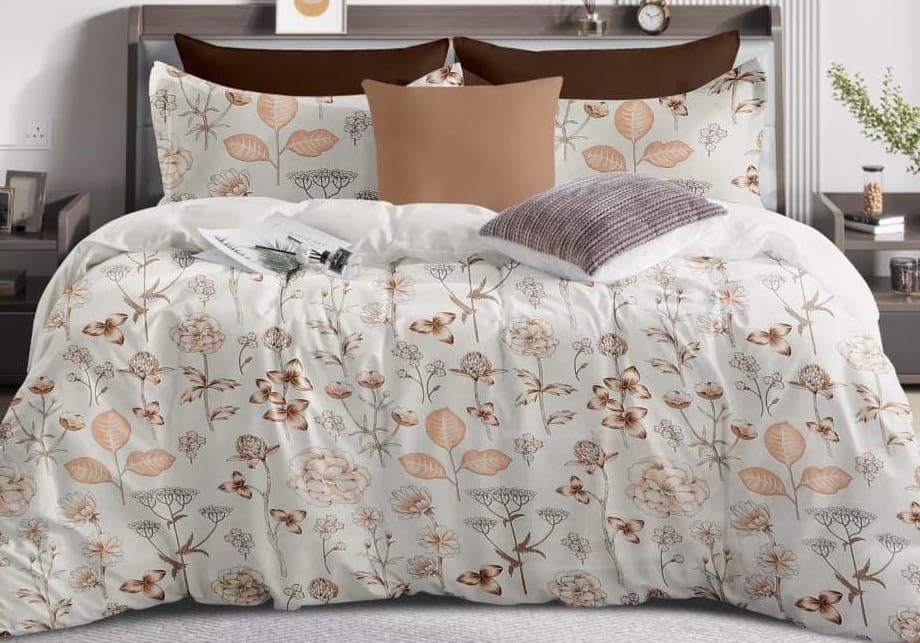 Image of The Royal King Collection 350 TC King Size Bedsheet with 2 King Size Pillow Covers| Beautiful Designer Flat Sheet | Luxury Soft Sheet (3pcs Set) |108x108 inches. (Multicolor-6603)