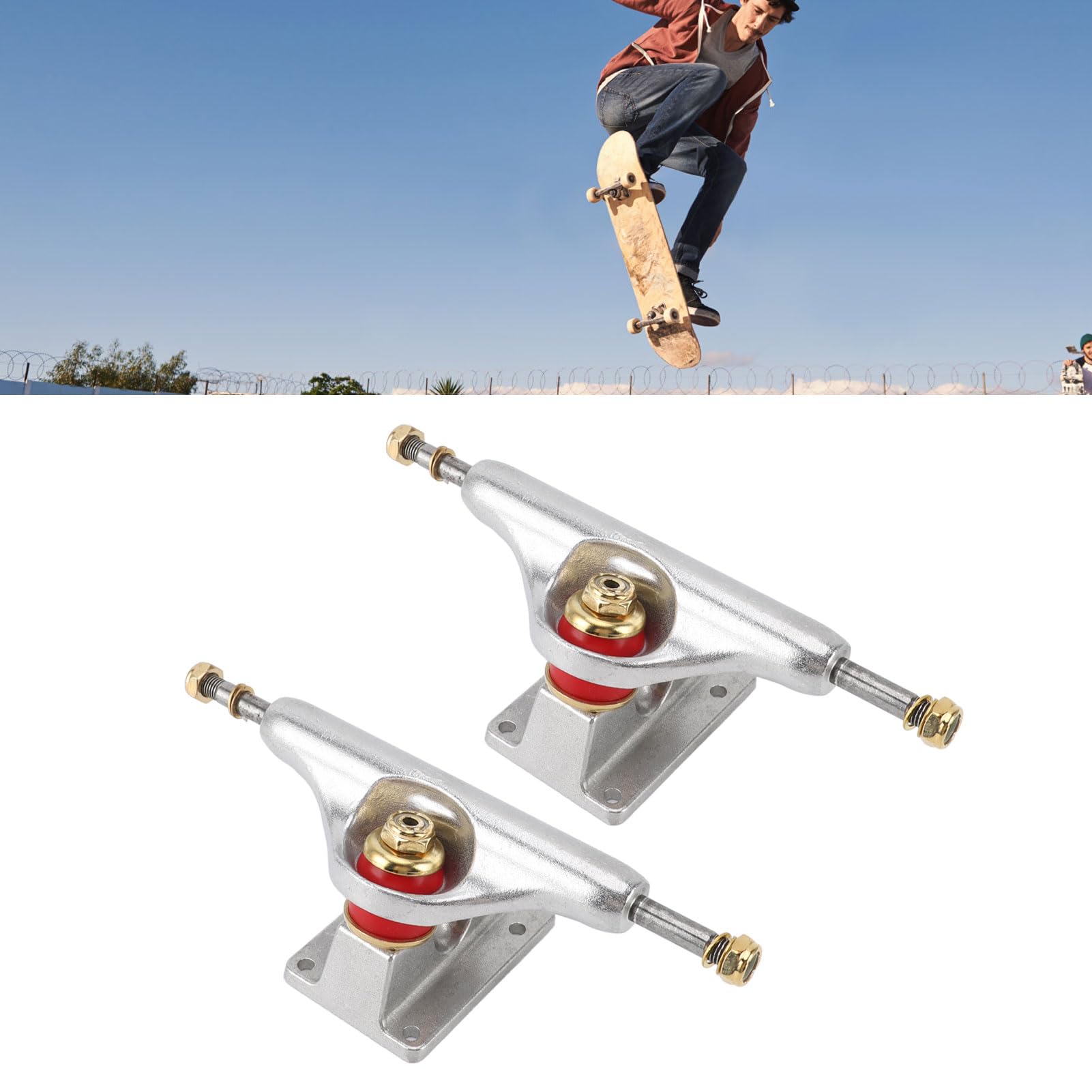 Trucki do deskorolki Hollow Trucki do longboardu ze stopu aluminium do jazdy o wysokiej wydajności Odpowiednie do deskorolki z 4 kołami