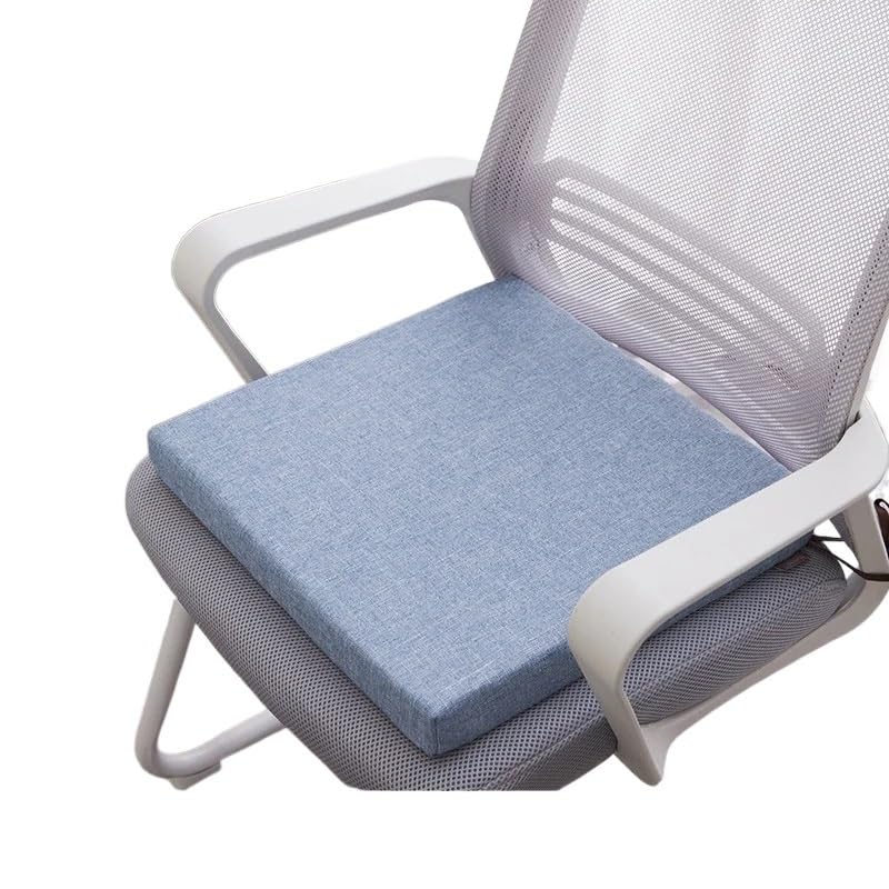 Cojín de asiento de asiento de látex natural, almohada ortopédica para sentarse, cojín de ciática, antidecúbito, alivio del dolor, silla de oficina, cojín de banco asiento de espuma (color: azul claro