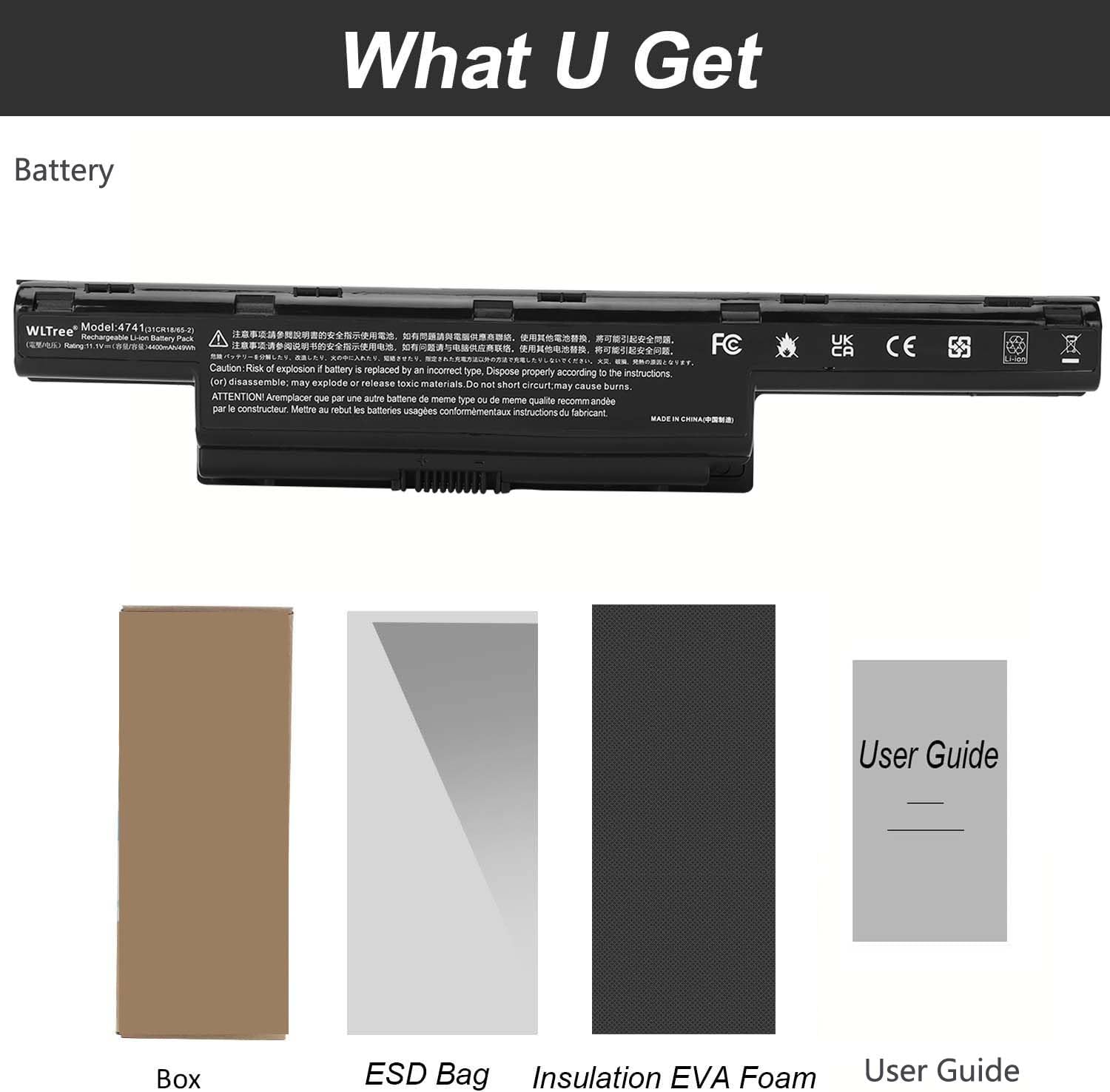 Batteria AS10D31 AS10D3E AS10D41 AS10D51 AS10D61 AS10D71 AS10D73 AS10D75 AS10D81 per Portatile Acer Aspire E1-531 E1-571 V3-771G V3-772G 5742G 7741G 5750 5551 4741 5741 5742 5749 5750G 5755G