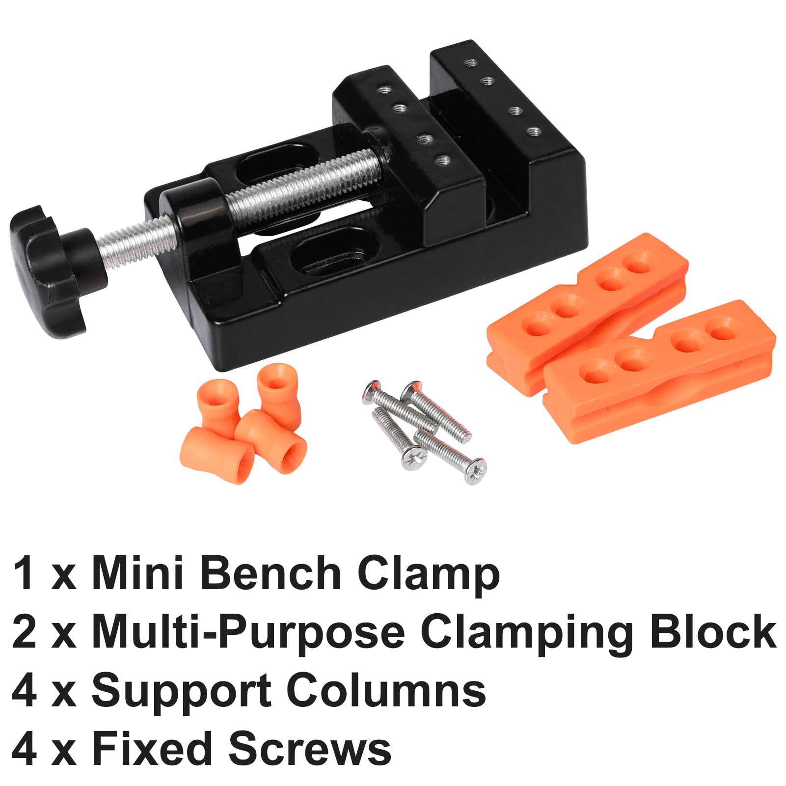 Mini Aluminum Flat Table Vise - Adjustable Bench Clamp For Jewelry, Craft & DIY Repair | 0-53mm Clamping Range - View #2