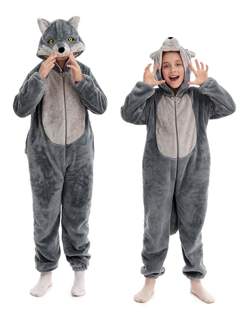 Flannel Fleece Child Onesies – Fuzzy Onepiece Hood Costume - Blanket Sleep