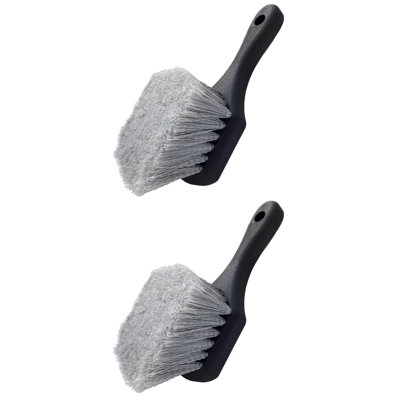 2 STK. Reifenreinigungsbürsten, Feste Nylonborsten, Langer Felgenreiniger, breite Radnabenbürste, ergonomischer Felgenwascher für die gründliche Entfernung von Schmutz, Fahrzeugpflege-Set