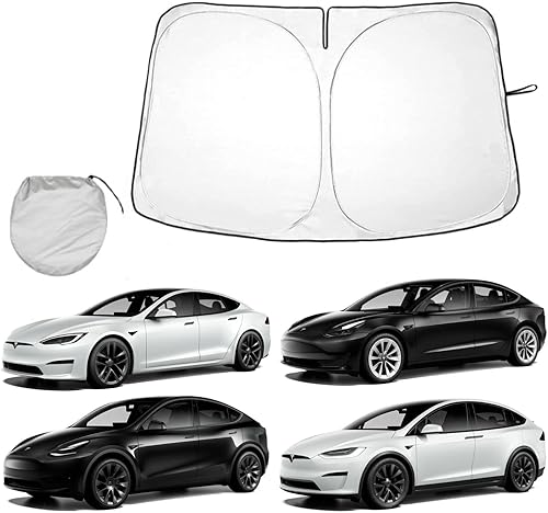 Parasol para parabrisas Tesla Model 3 Model Y parasol para Tesla 2016-2024 Modelo 3Y, protector ligero de visera frontal para ventana delantera, disponible en Yaxa Venezuela