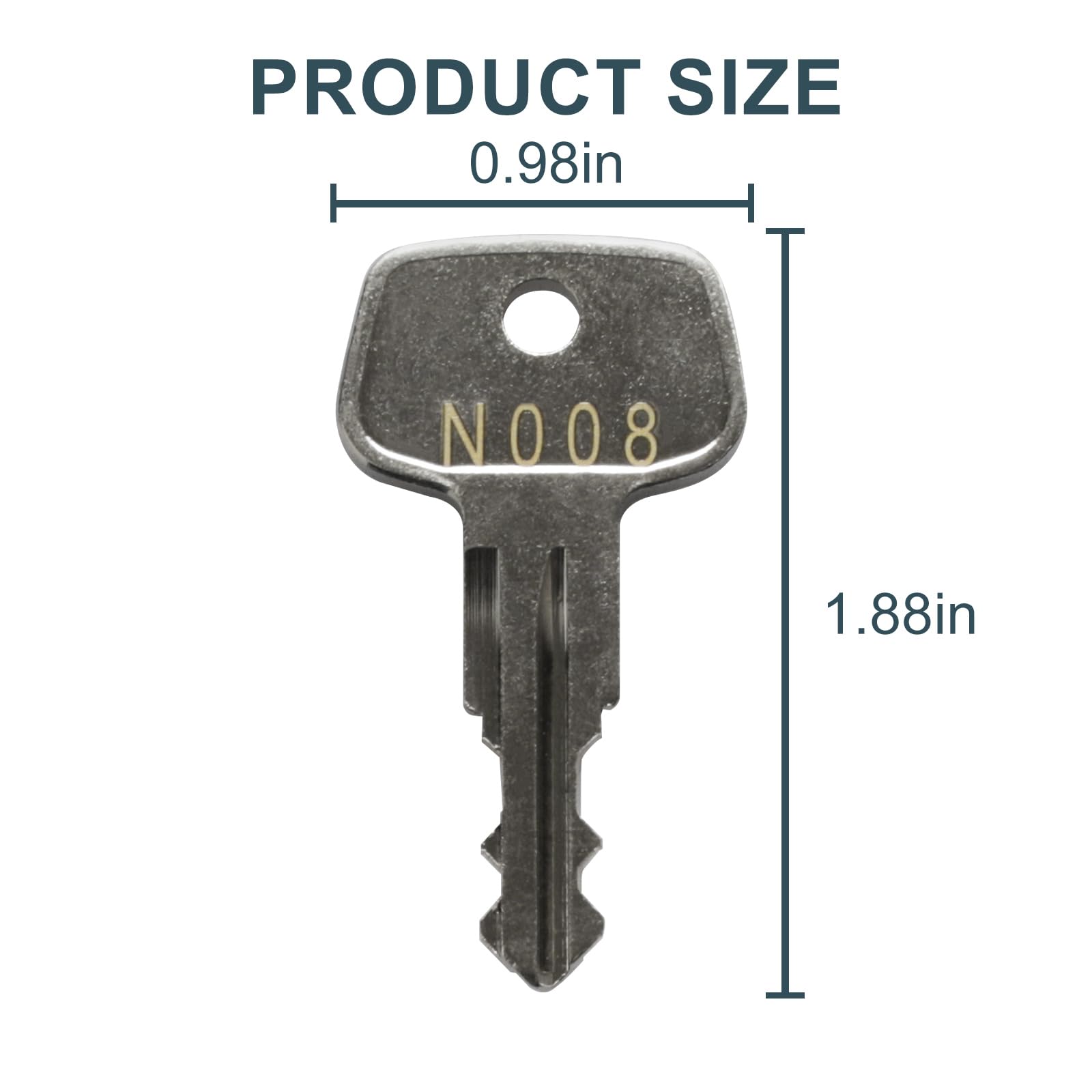 Thule Serie N008 Rahmenschlüssel, Ersatzschlüssel für Thule Gepäckträger, Ersatzschlüssel für Thule Ski, Dachbox, Gepäckträger und Querstangen [Code N008]