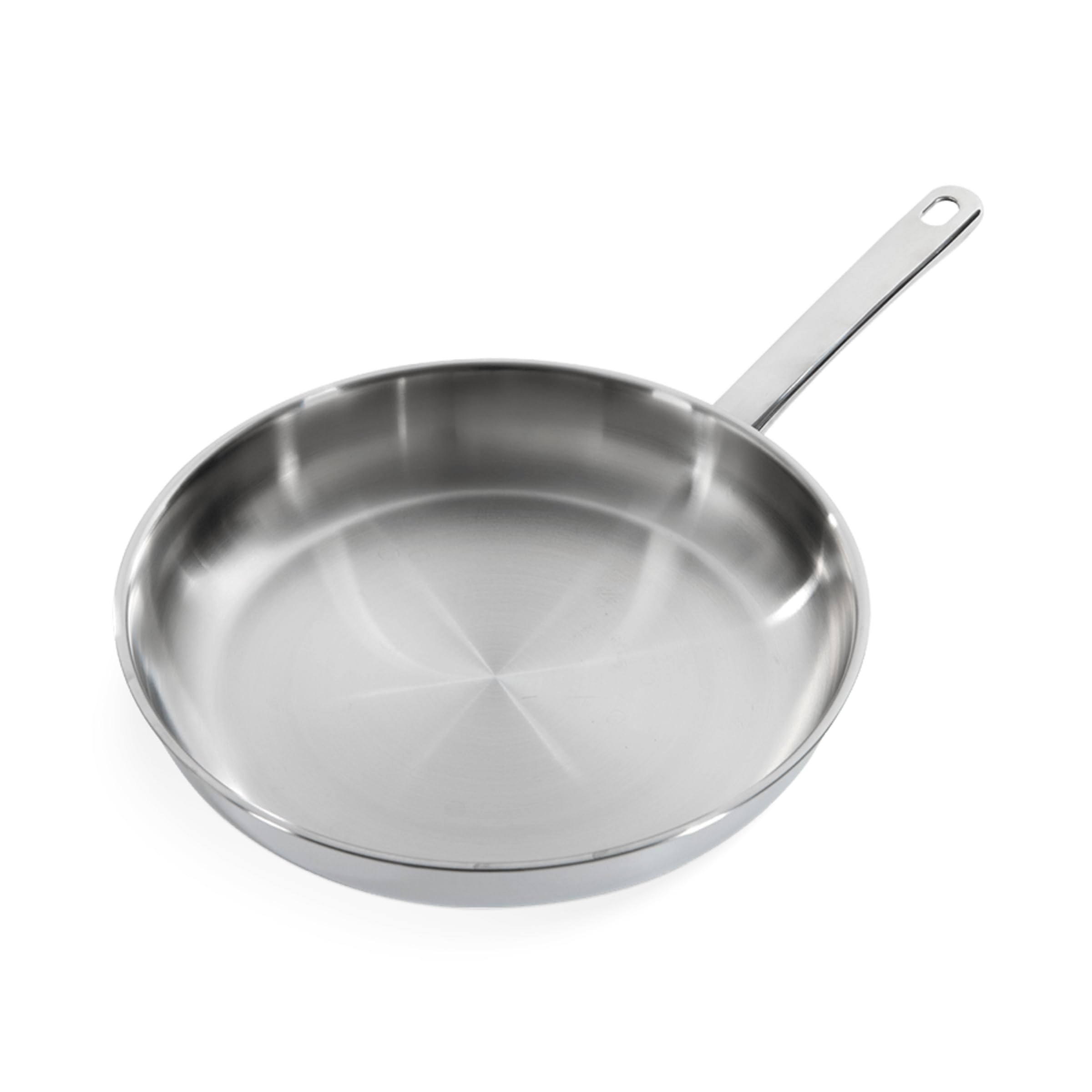 BK Bright Stay Cool patelnia 30 cm, profesjonalne gotowanie, stal nierdzewna 18/10, do kuchenek indukcyjnych, nadaje się do piekarnika do 230°C, nadaje się do mycia w zmywarce, srebrna
