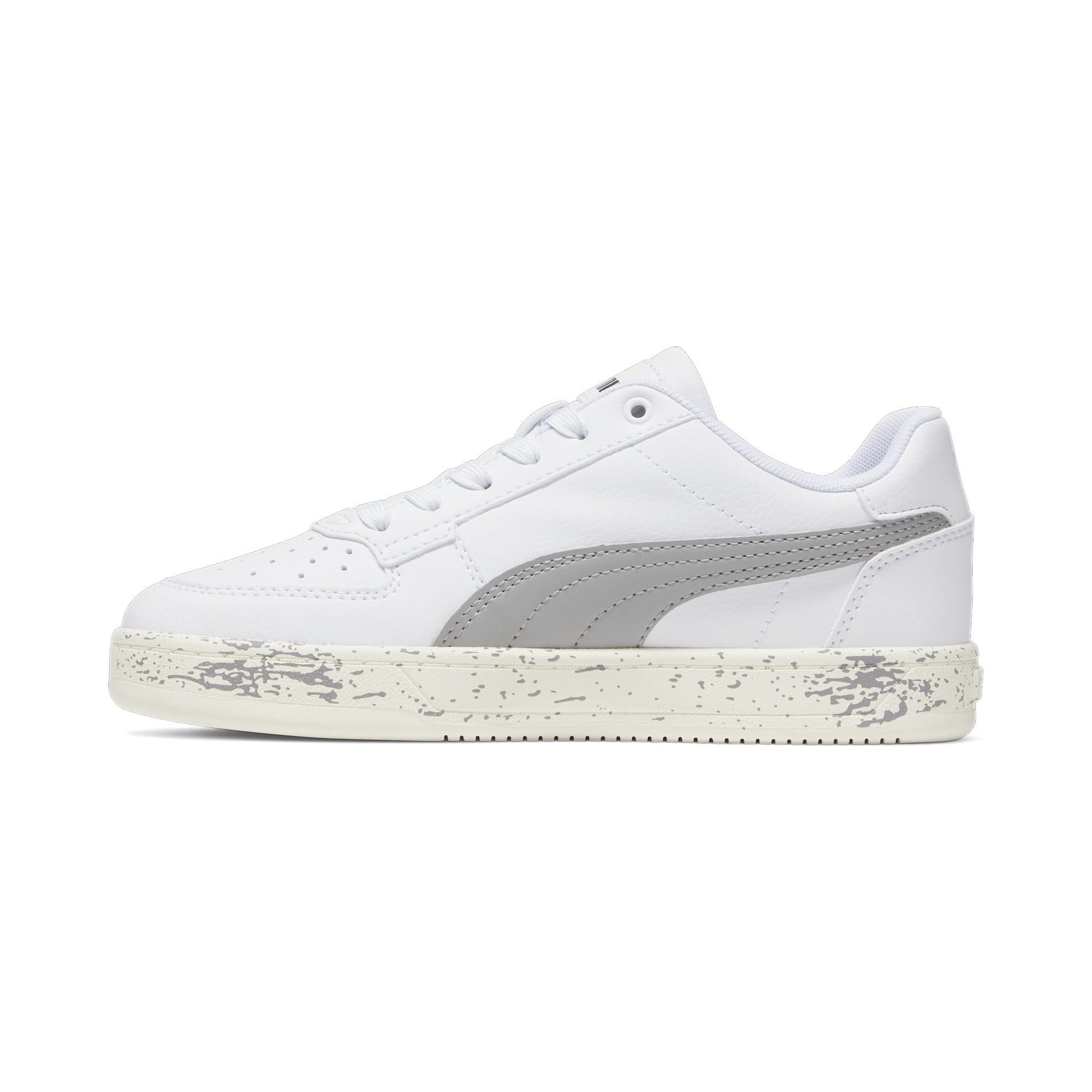 PUMA Caven Sneaker, White-Concrete Gray Black, 1.5 US Unisex Little Kid