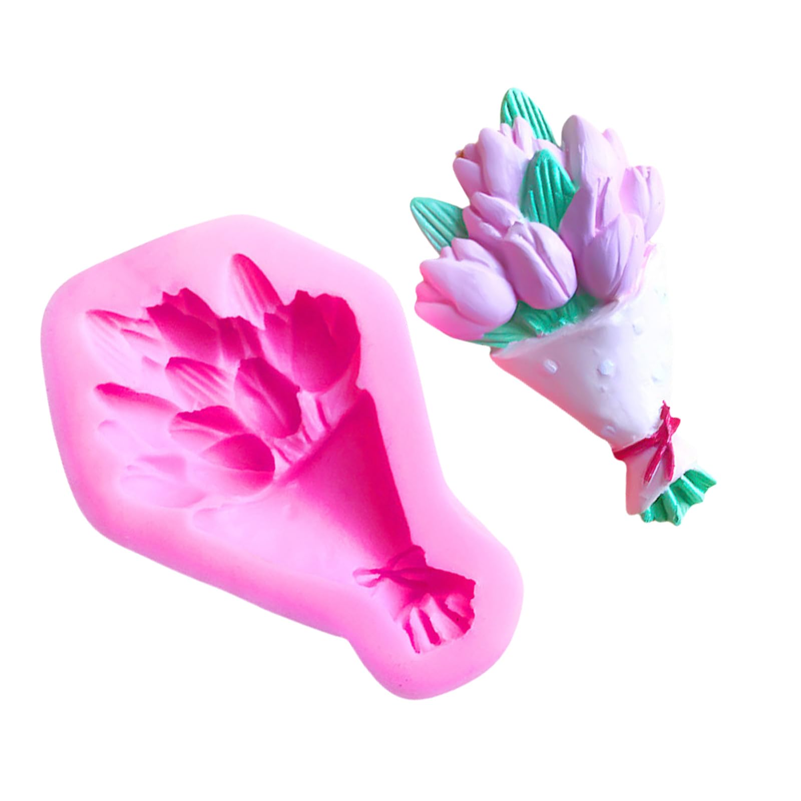 Buxuaaaa Bouquets Silicone Molds Silicone Soap Molds for Soap Chocolate for Candy Cake Fondant Baking Supplies