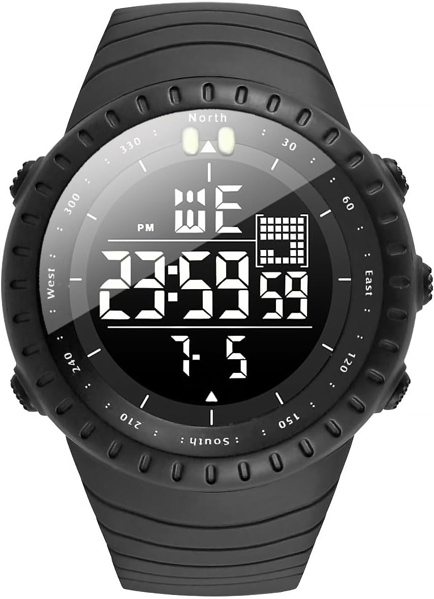 Men's Watches Sports Outdoor Waterproof Military Digital Watch Date Multi Function Tactics LED Face Alarm Stopwatch for Men 6256