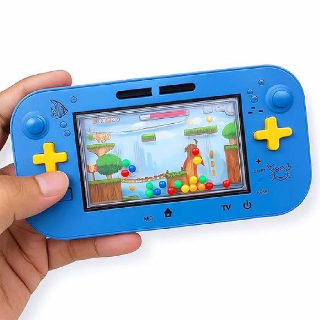 Handheld Water Ball Game for Kids, Battery-Free Portable Travel Toy, Improves Hand-Eye Coordination, Blue-image-41