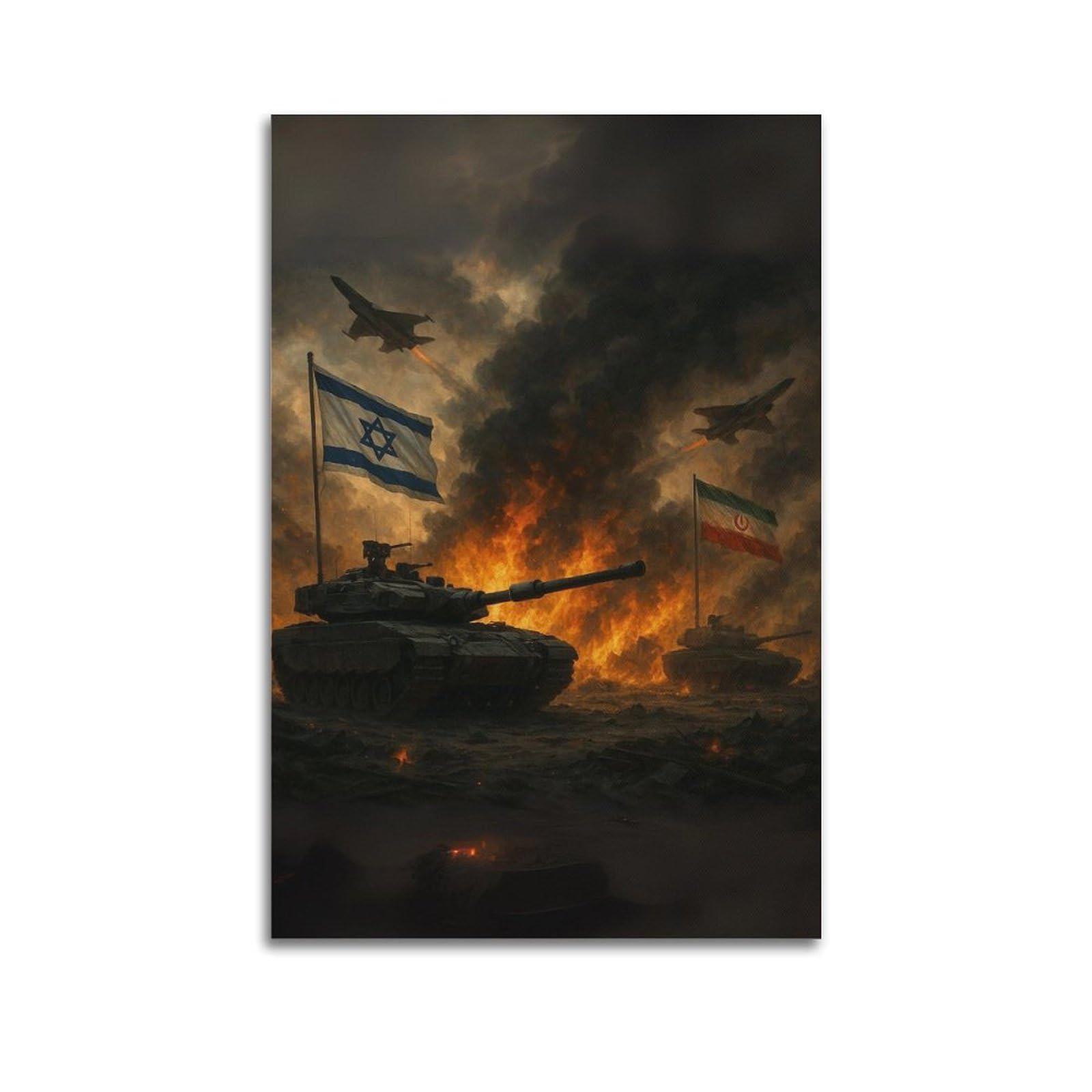 XKUGA Anti War Solidarity Poster Gaza Palestinian Catastrophe Modern Decorative Canvas Prints - Ideal Wall Art for Family, Man Cave, Game Room, Boys & Girls Bedroom 24x36inch(60x90cm)