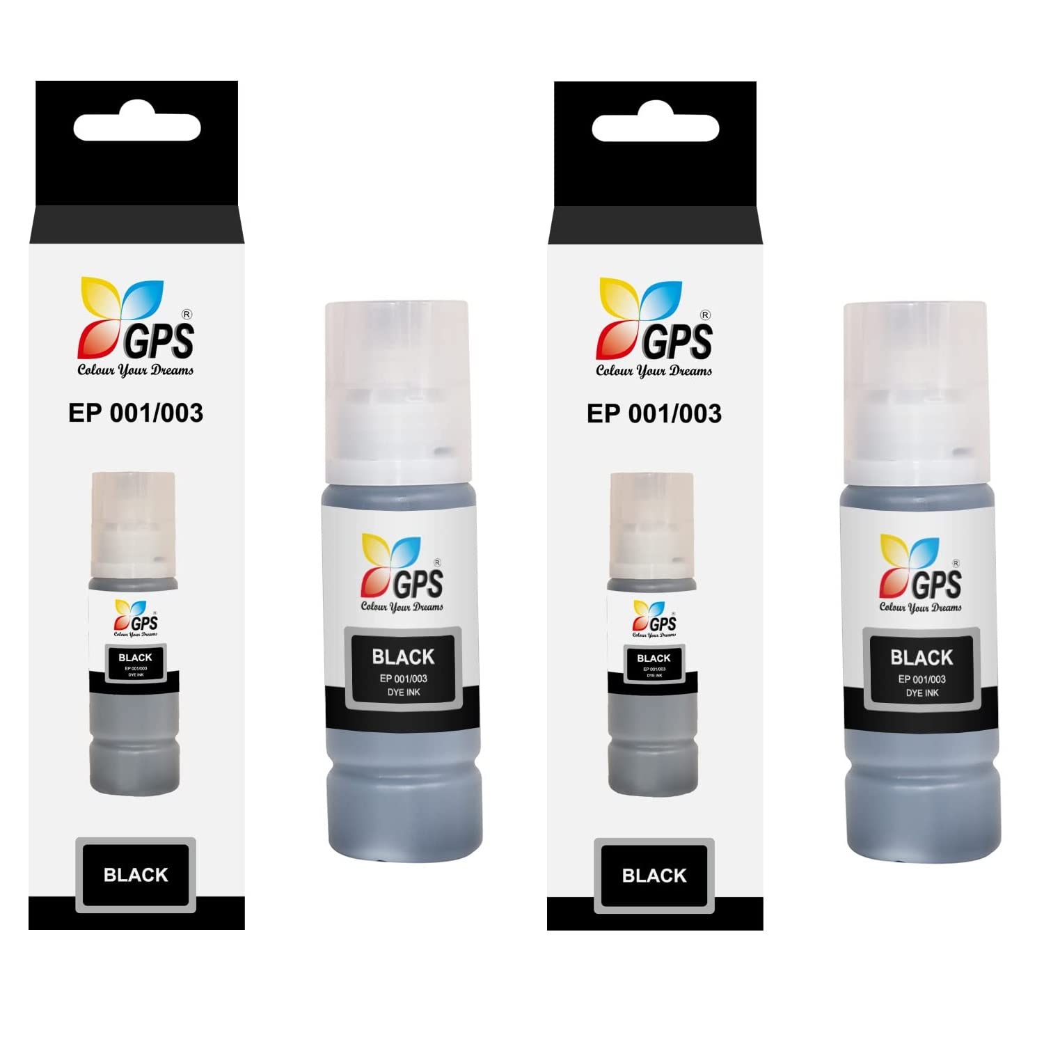 GPS Colour Your Dreams Refil dye Ink for Epson 001 003 Use with Printer L5190, L3150, L3110, L1110, L4150, L6170, L4160, L6190, L6160 Printer (2pcs - Black) (B09N7CD9BJ) Amazon Price History, Amazon Price Tracker
