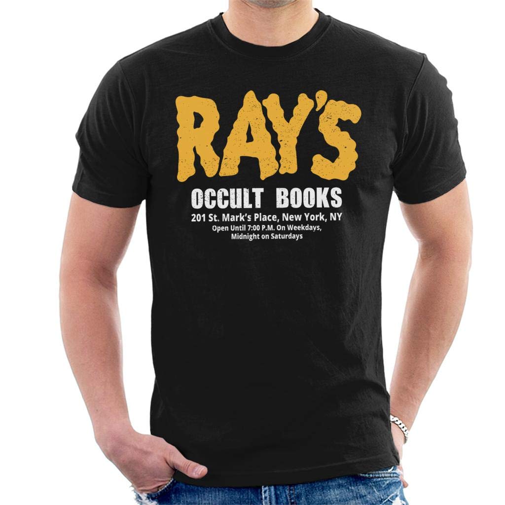 Rays Occult Books Ghostbusters Men's T-Shirt Black
