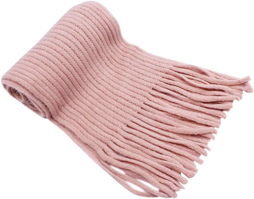 RARITYUS Kids Knitted Tassel Scarf Fashion Solid Color Toddler Soft Warm Scarves Neck Warmer Winter for Girls Womens - Image 3