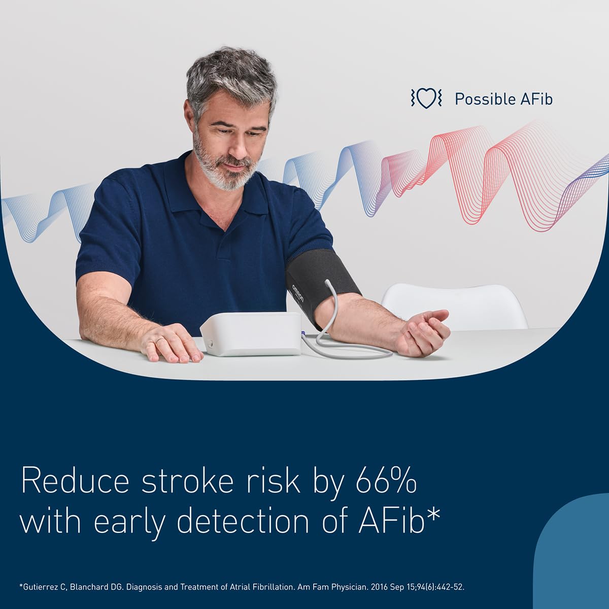 Omron M6 Comfort Tensiomètre avec détection AFib – Brassard automatique, précis cliniquement, facile à utiliser, pour la surveillance à domicile