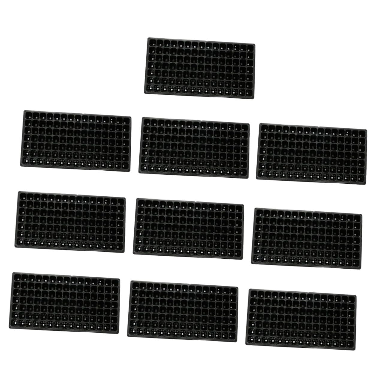 Plateau de Semis 105 Alvéoles en PVC Noir, Lot de 10