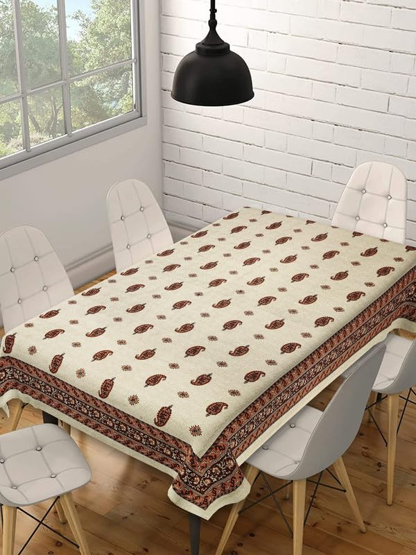Buy Go Texstylers Cotton Brown Paisley 210 TC Abstract 60 x 90 Inches 6